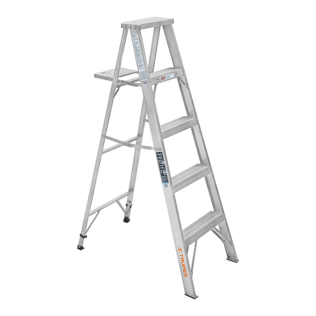 ESCALERA DE TIJERA, ALUMINIO, TIPO LLL, 4 ESCALONES