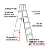 ESCALERA DE TIJERA 100% ALUMINIO TIPO LLL 5 PELDAQOS, TRUPER