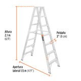ESCALERA DE TIJERA DOBLE TIPO II 6 ESCALONES TRUPER