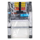 ESCALERA TELESCSPICA, 7 PELDAQOS, TIPO II, CAPACIDAD 102KG