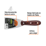ESPATULA 3' ACERO INOXIDABLE CON MANGO DE MADERA, EXPERT