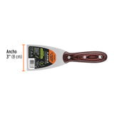 ESPATULA 3' ACERO INOXIDABLE CON MANGO DE MADERA, EXPERT