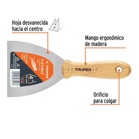 ESPATULA FLEXIBLE DE 4' PROFESIONAL