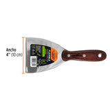 ESPATULA 4' ACERO INOXIDABLE CON MANGO DE MADERA, EXPERT