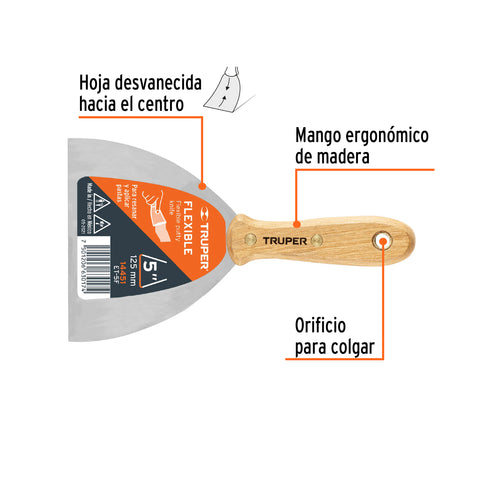 ESPATULA FLEXIBLE DE 5' PROFESIONAL