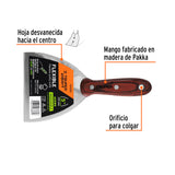 ESPATULA 5' ACERO INOXIDABLE CON MANGO DE MADERA, EXPERT