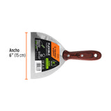 ESPATULA 6' ACERO INOXIDABLE CON MANGO DE MADERA, EXPERT