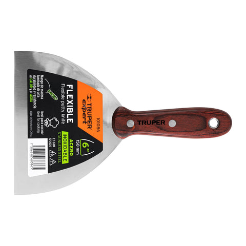 ESPATULA 6' ACERO INOXIDABLE CON MANGO DE MADERA, EXPERT