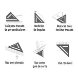 ESCUADRA DE ALUMINIO PARA TABLAROCA, 7' (177 MM)