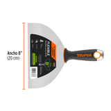 ESPATULA FLEXIBLE 8' ACERO INOX. MANGO COMFORT GRIP, EXPERT