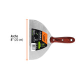 ESPATULA 8' ACERO INOXIDABLE CON MANGO DE MADERA, EXPERT