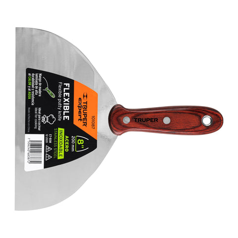 ESPATULA 8' ACERO INOXIDABLE CON MANGO DE MADERA, EXPERT