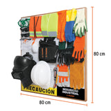 EXHIBIDOR DE SEGURIDAD INDUSTRIAL, 80X80 CM, 1 TABLERO