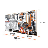 EXHIBIDOR DE MECANICA, 80X80 CM, 2 TABLEROS