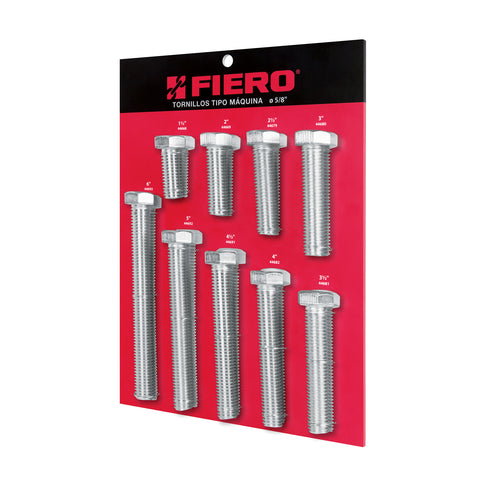 EXHIBIDOR FIERO CON TORNILLOS TIPO MAQUINA, 5/8'