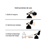 EXTINTOR PORTATIL RECARGABLE 0.5 KG, POLVO TIPO ABC, TRUPER