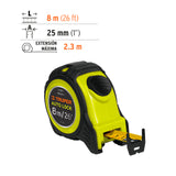 FLEXÓMETRO AUTO LOCK, 8 M, CINTA 1"