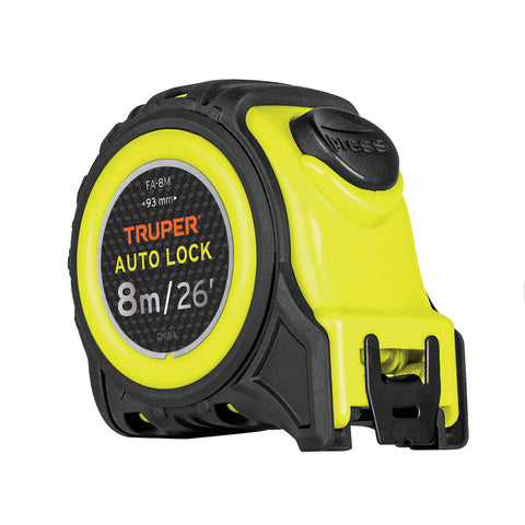 FLEXÓMETRO AUTO LOCK, 8 M, CINTA 1"