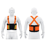 FAJA LUMBAR DE ALTA VISIBILIDAD CON REFLEJANTE NARANJA GRANDE