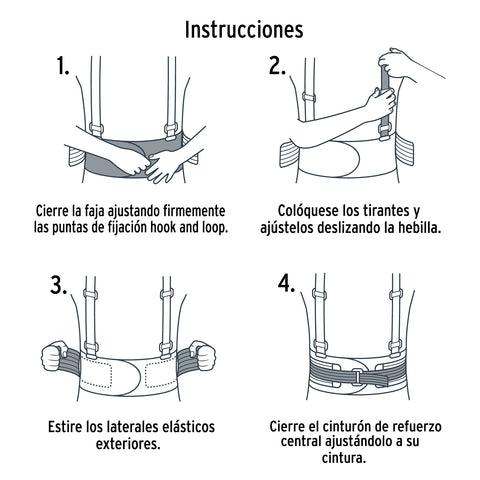 FAJA CON TIRANTES Y TERCER CINTURÓN,AJUSTABLES,TALLA CHICA