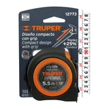 FLEXÓMETRO COMPACTO CON GRIP, 5.5 M, CINTA 1"