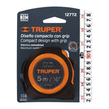 FLEXÓMETRO COMPACTO CON GRIP, 5 M, CINTA 3/4"