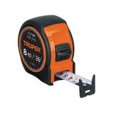 FLEXÓMETRO COMPACTO CON GRIP, 8 M, CINTA 1"