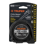 FLEXOMETRO CINTA NEGRA 8M CINTA 27MM