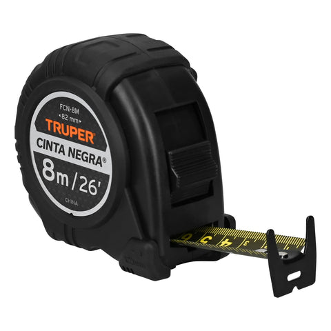 FLEXOMETRO CINTA NEGRA 8M CINTA 27MM