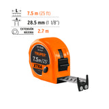 FLEXÓMETRO XTRA 7.5 M CINTA EXTRA ANCHA 28, TRUPER