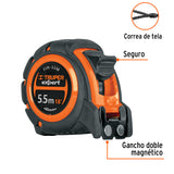 FLEXÓMETRO INDUSTRIAL, 5.5 M, CINTA 1"