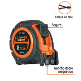 FLEXÓMETRO INDUSTRIAL, 8 M, CINTA 1"