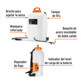 FUMIGADOR DE 18 L ELICTRICO CON BATERMA ION LITIO DE 12 V