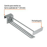GANCHO RECTO REFORZADO DE 10' CON PORTAETIQUETA, TRUPER