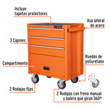 GABINETE METALICO MSVIL, 4 CAJONES, CAPACIDAD 90 KG, TRUPER