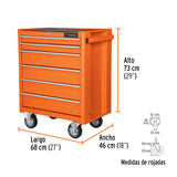 GABINETE MOVIL, 6 CAJONES, 130 KILOS