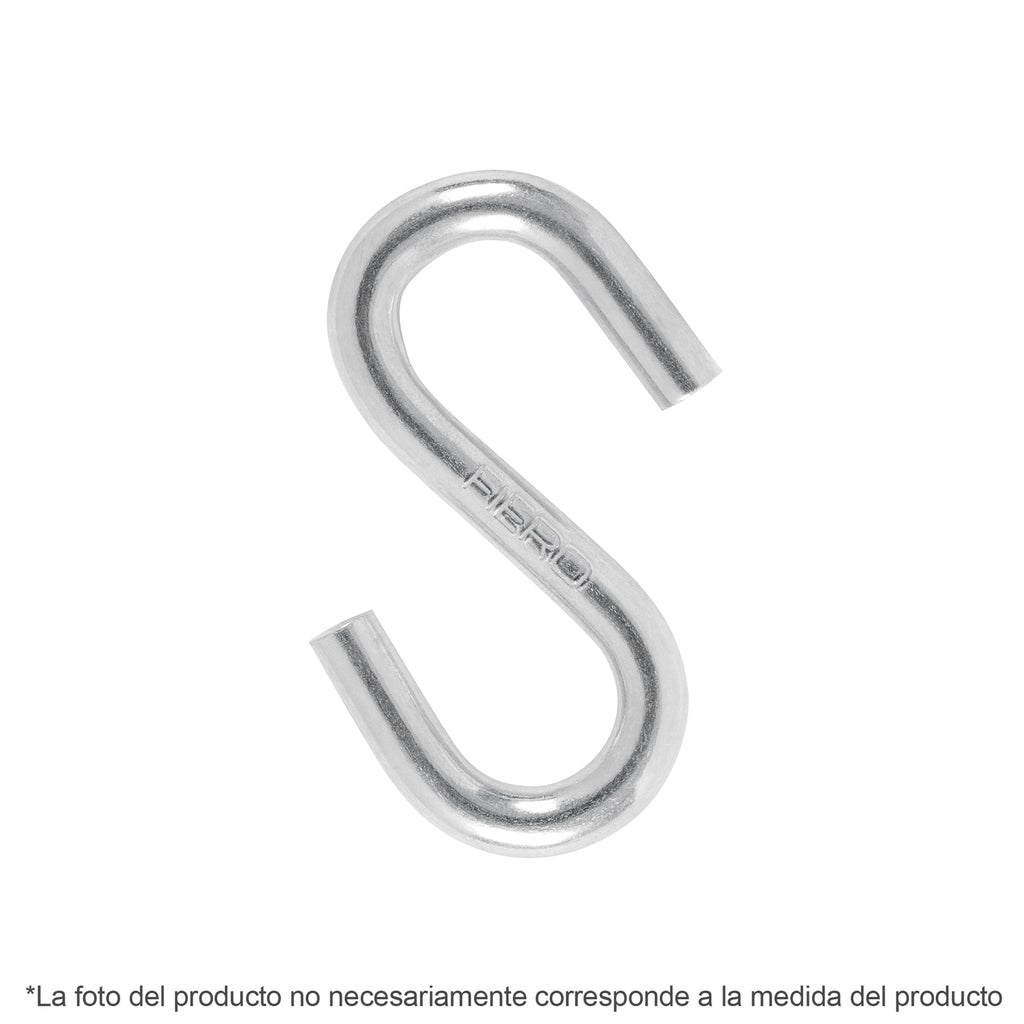 GANCHO 'S' DE ACERO DE 1/4'