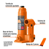 GATO HIDRAULICO DE 2 TON TIPO BOTELLA