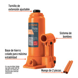 GATO HIDRAULICO DE 4 TON TIPO BOTELLA