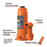 GATO HIDRAULICO DE 8 TON TIPO BOTELLA