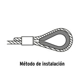 BOLSA CON 10 GUARDACABOS PARA CABLE DE ACERO DE 3/16', FIERO