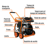GENERADOR ELICTRICO PORTATIL 10 KW MOTOR A GASOLINA, TRUPER