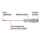 DESARMADOR PLANO DE GOLPE 1/4' X 6'