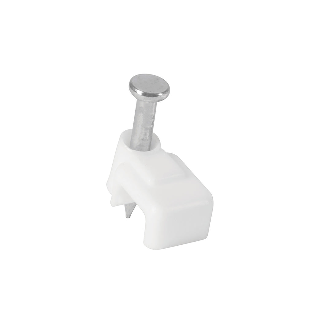 BOLSA CON 500 GRAPAS BLANCAS DE 3 X 6 MM PARA CABLE PLANO