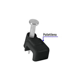 BOLSA CON 20 GRAPAS NEGRAS DE 3 X 6 MM PARA CABLE PLANO