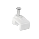 BOLSA CON 500 GRAPAS BLANCAS DE 5 X 8.5 MM PARA CABLE PLANO
