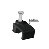 BOLSA CON 20 GRAPAS NEGRAS DE 5 X 8.5 MM PARA CABLE PLANO