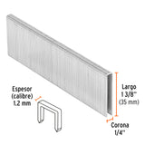 CAJA CON 5000 GRAPAS CORONA 1/4' CALIBRE 18, 35MM P/ENNE-120