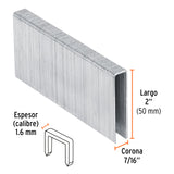 GRAPAS CORONA 7/16 CALIBRE 16 2" C/1000 GRAPAS