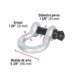 GRILLETE DE ACERO FORJADO 1-1/4', FIERO